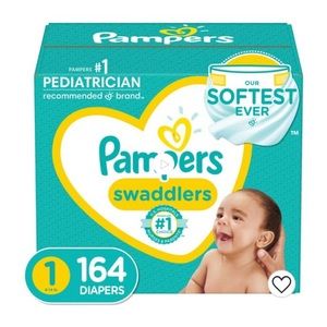 Pampers Size 1 Diapers - box of 164 UNOPENED